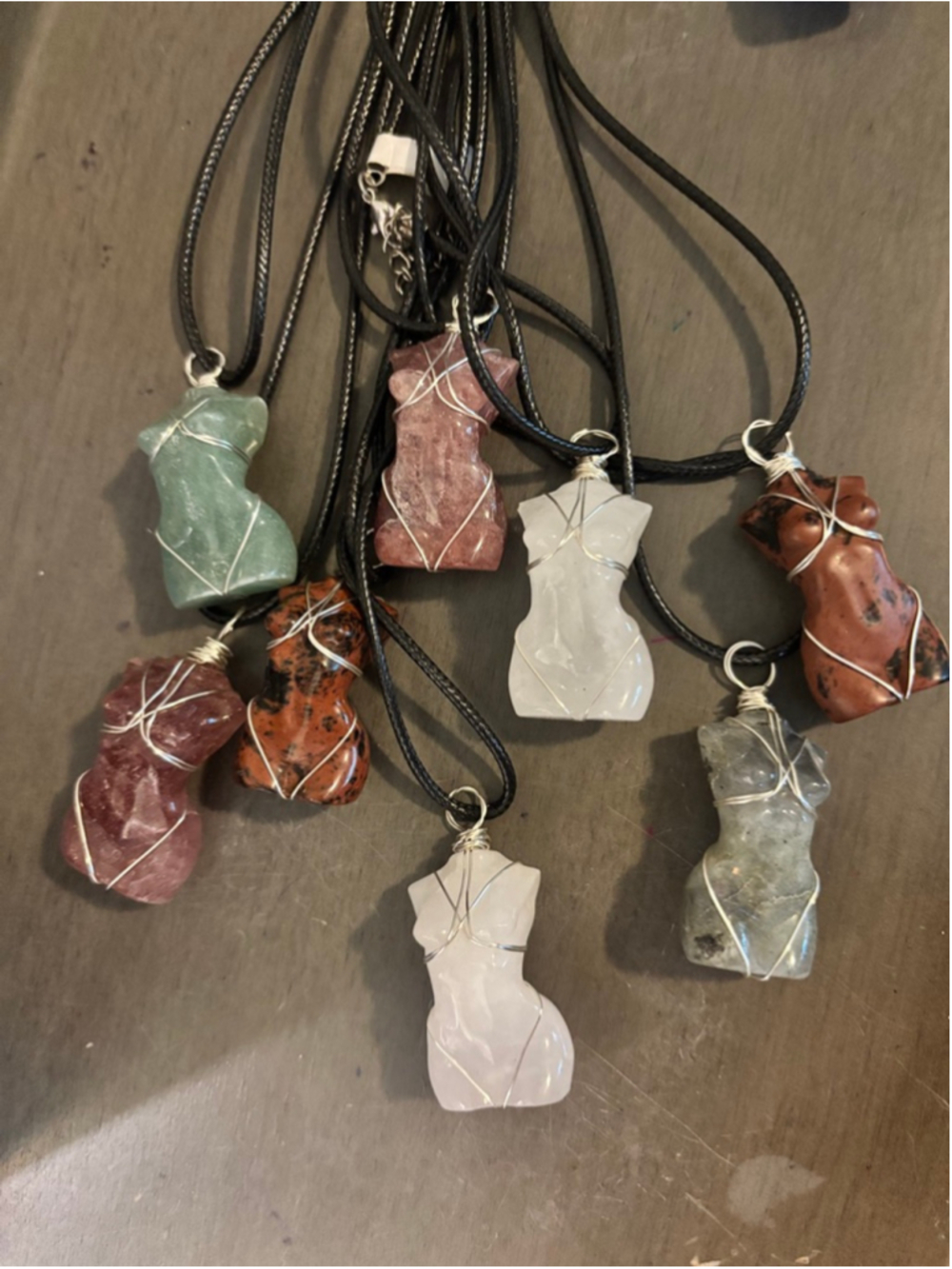 Women's Unbranded Crystal Torso Pendant Necklace